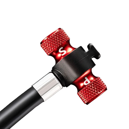 Mini bomba portátil Rockbros com válvula dupla com medidor - 220PSI