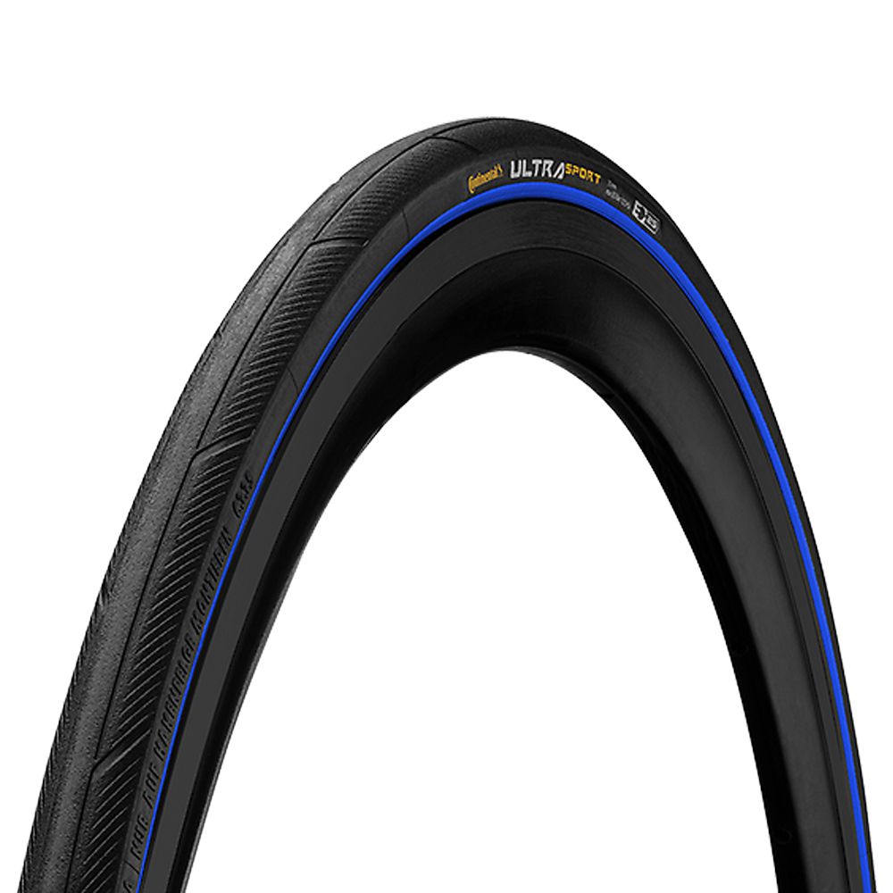 Pneu Continental Ultra Sport Iii 700X25 Em Kevlar | Preto E Azul