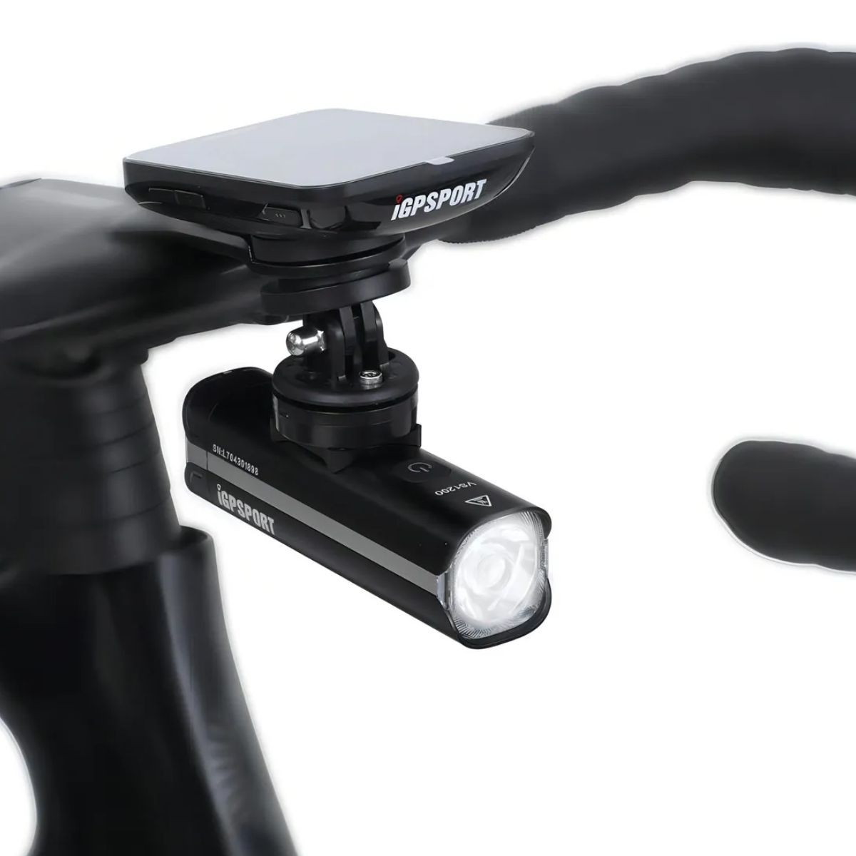 Farol de Sinalização iGPSPORT VS1200 + Suporte Frontal M80