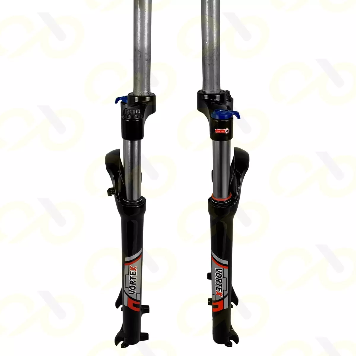 Suspensão aro 29 Vortex com 100mm de curso e trava bengala