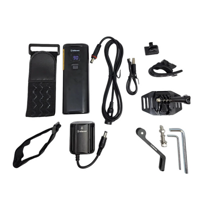 Farol para e-bike com bateria e suporte de garfo 900lumenns