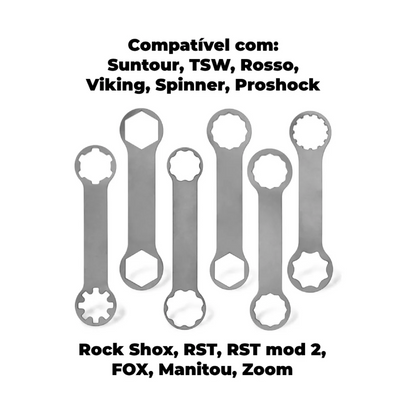 Kit de 12 ferramentas para suspensão de bike