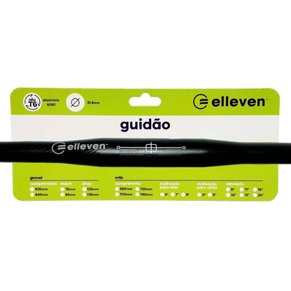 Guidão Elleven Gravel Alumínio T6 Ø31.8 Drop 125x420mm