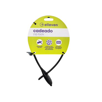 Cadeado Elleven Zip Lock com segredo - 540mm