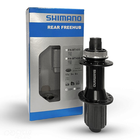 Cubo Traseiro Shimano Fh-Mt400 De 32F 12X142 Mm Para 8, 9, 10 E 11 Velocidades | Preto