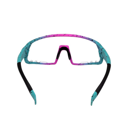 Óculos de ciclismo EL300 com lente fotocromática bicolor (rosa/azul)
