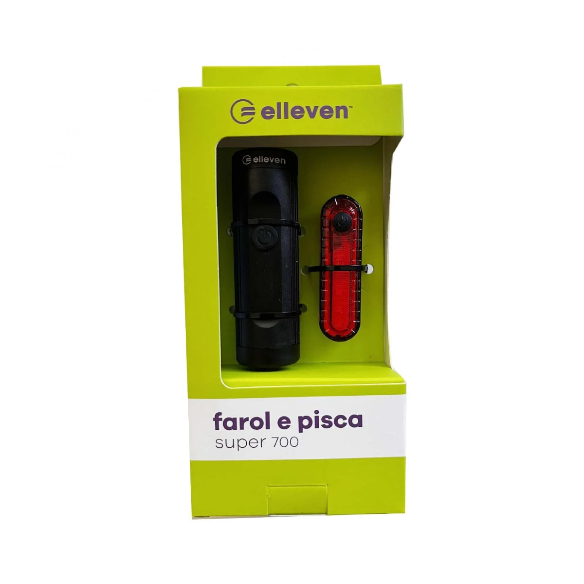 Farol e pisca Led Super 700 Lum + 20 Lum USB Elleven