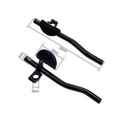 Clip de guidão para triathlon Tranz-X reto JD-TB02 (25.4mm e 31.8mm)