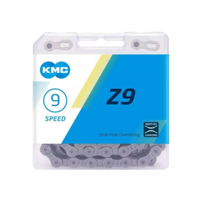 Corrente Kmc 9v Z9 Cinza 116 Elos Para 9 Velocidades