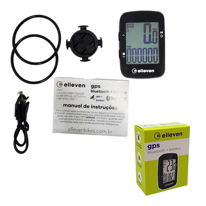 Ciclocomputador Elleven com GPS Bluetooth + Beidou – USB-C