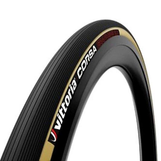 Pneu Vittoria Corsa 700X25 Em Grafeno 2.0 320Tpi | Preto E Bege