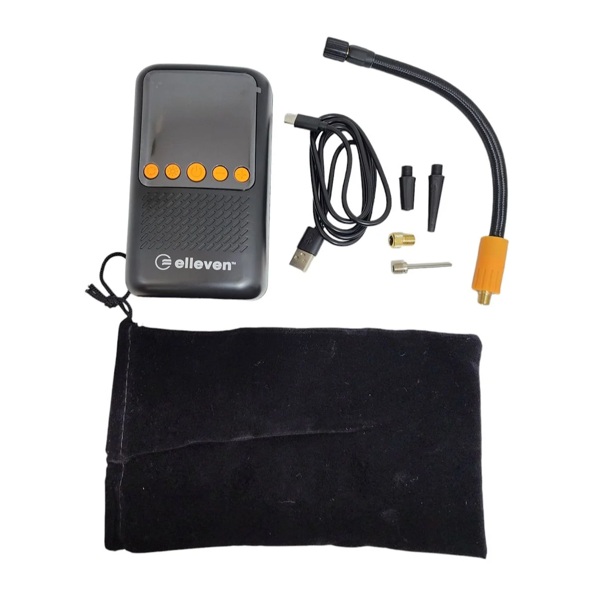 Bomba de ar elétrica Elleven 150 PSI powerbank recarregável USB