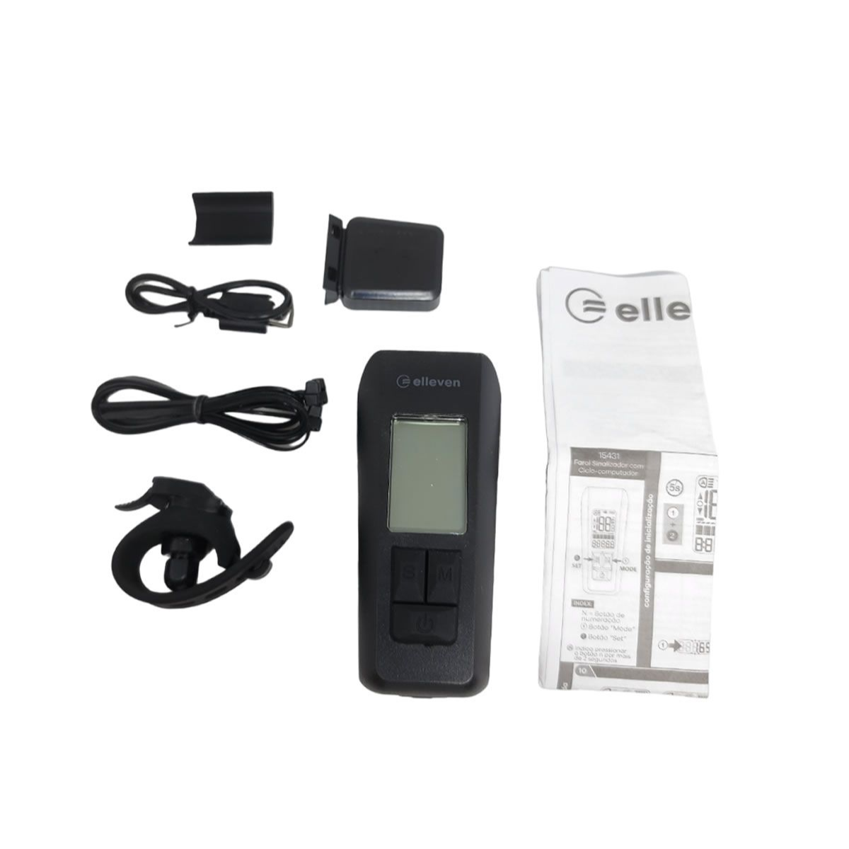 Farol Elleven com ciclocomputador sem fio integrado