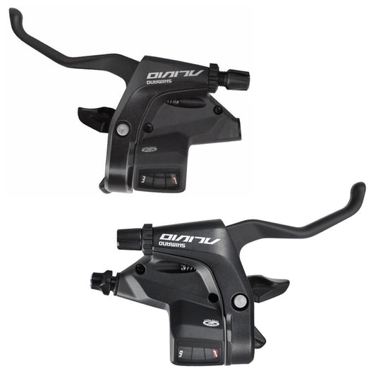 Par De Manetes Shimano Alivio St-M430 27 Velocidades Rapidfire | Preto