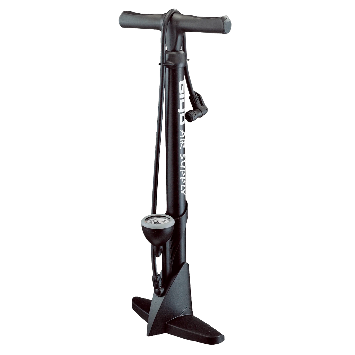 Bomba de ar de pé GIYO GF-43P com manômetro - 160 PSI