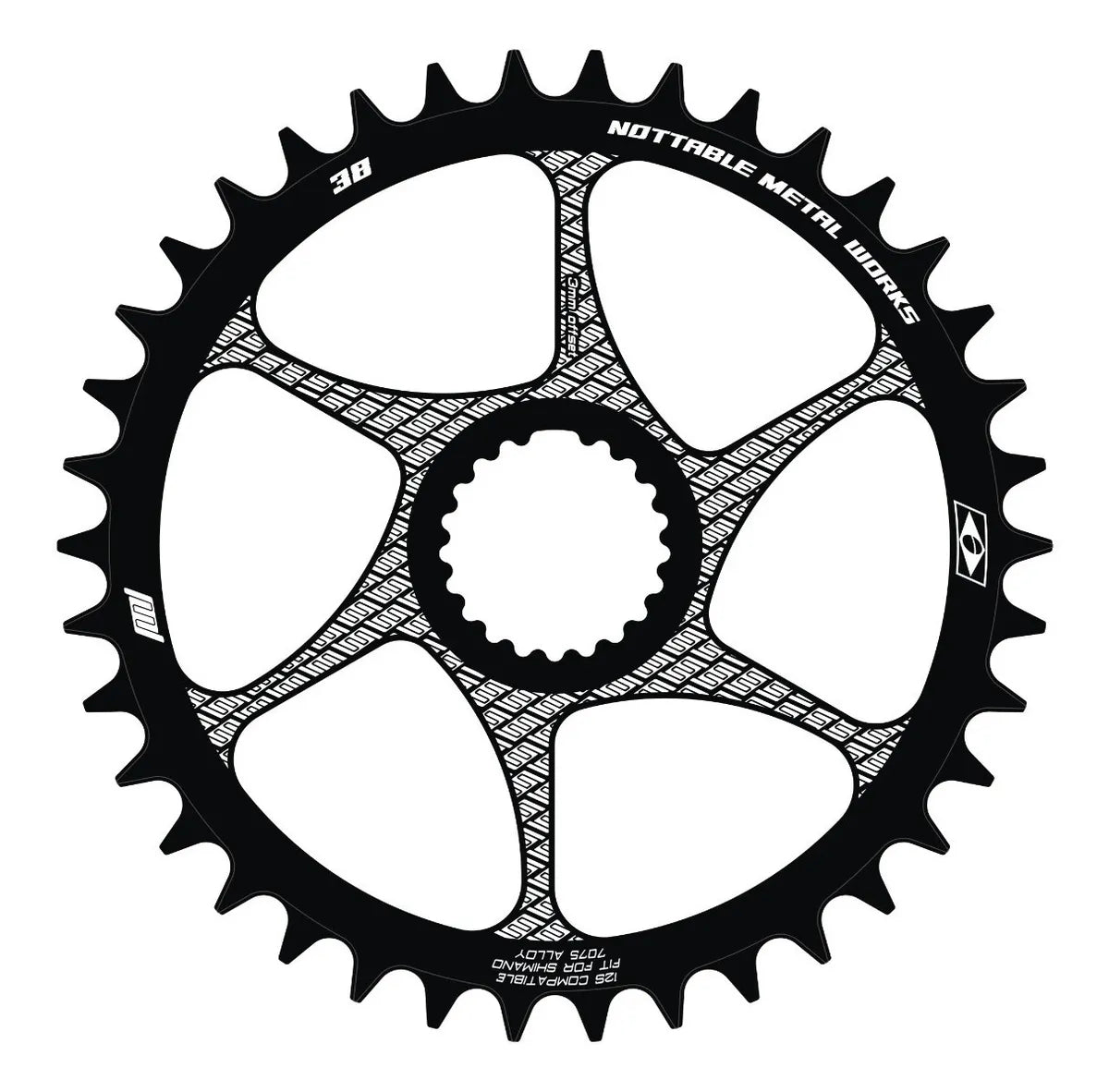 Coroa Nottable Compatível Shimano Offset 3 mm