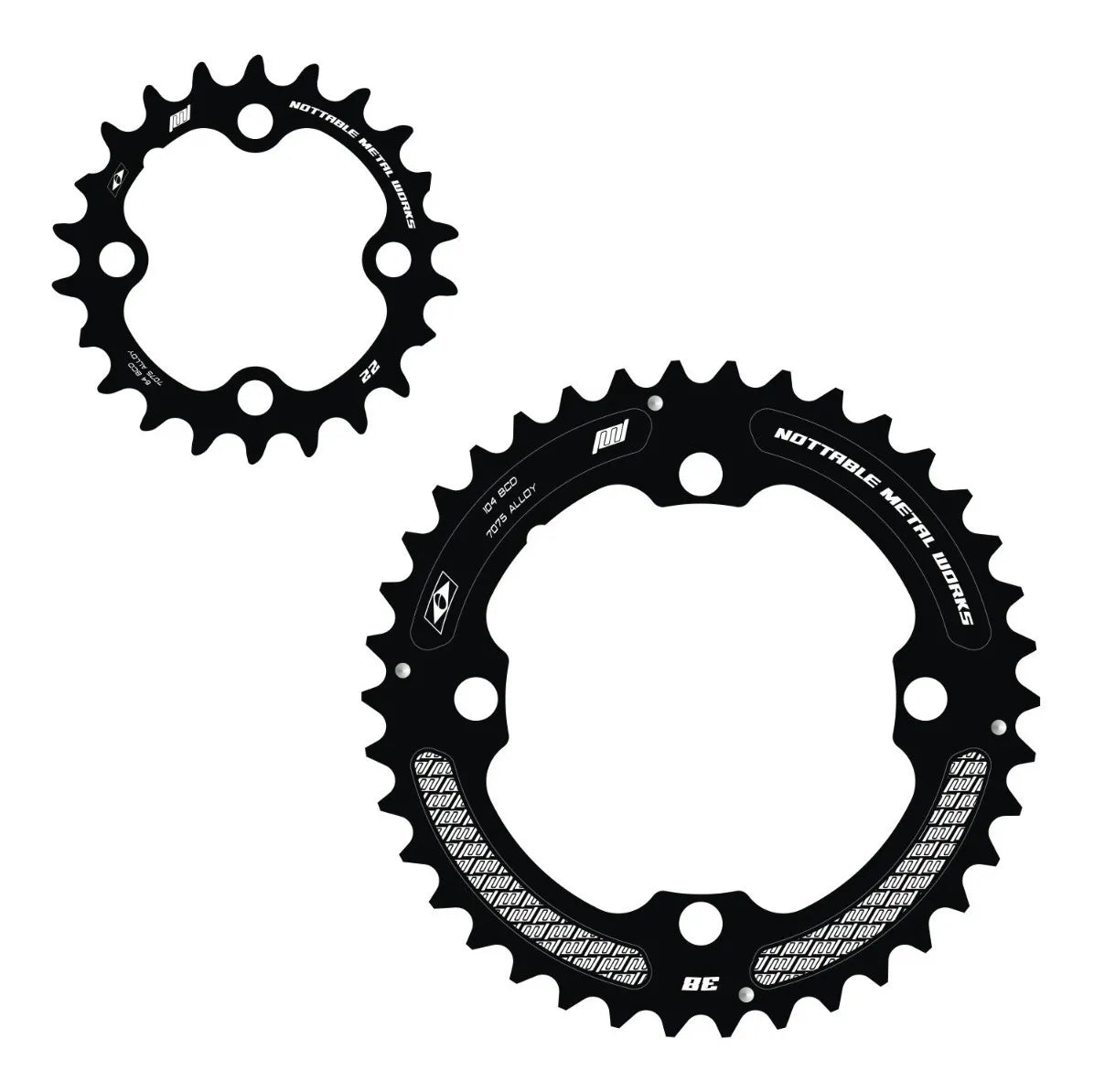 Kit Coroa Nottable Indexada BCD 64/68-104 mm 4 furos para FSA