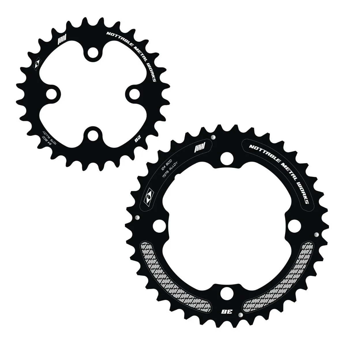 Kit Coroa Nottable Indexada BCD 64/68-104 mm 4 furos para FSA
