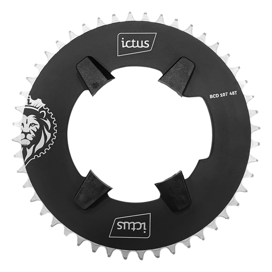 Coroa Aero Ictus BCD 107 assimétrico 4 Furos - Sram Force Single