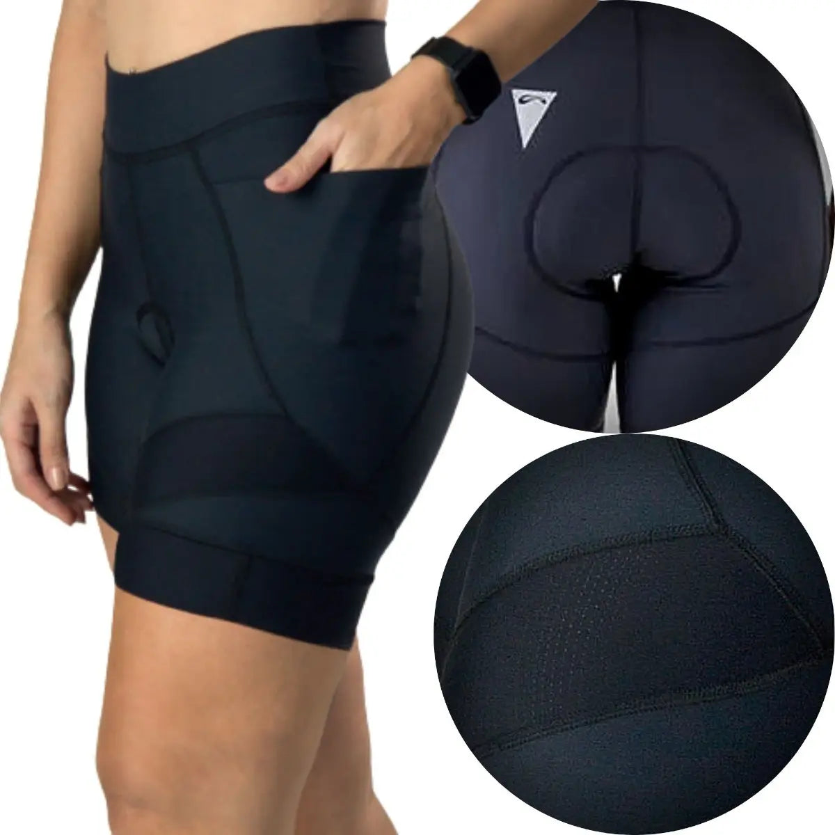 Shorts Ciclista Speedy Feminina Preto Bike - Sol Sports M