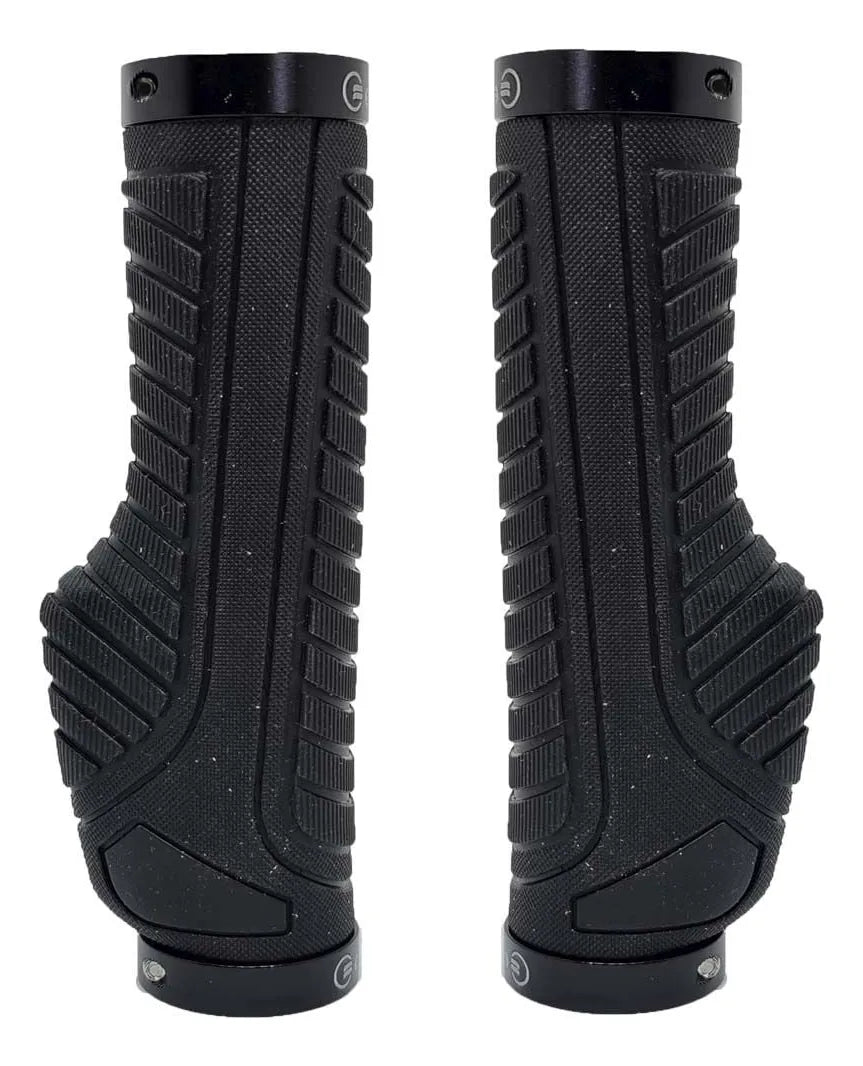 Manopla Elleven Ergonômica Com Trava Em Borracha Preto 132mm