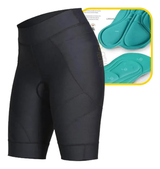 Bermuda Ciclismo Feminina Sol Speedy Preta - Tamanho P