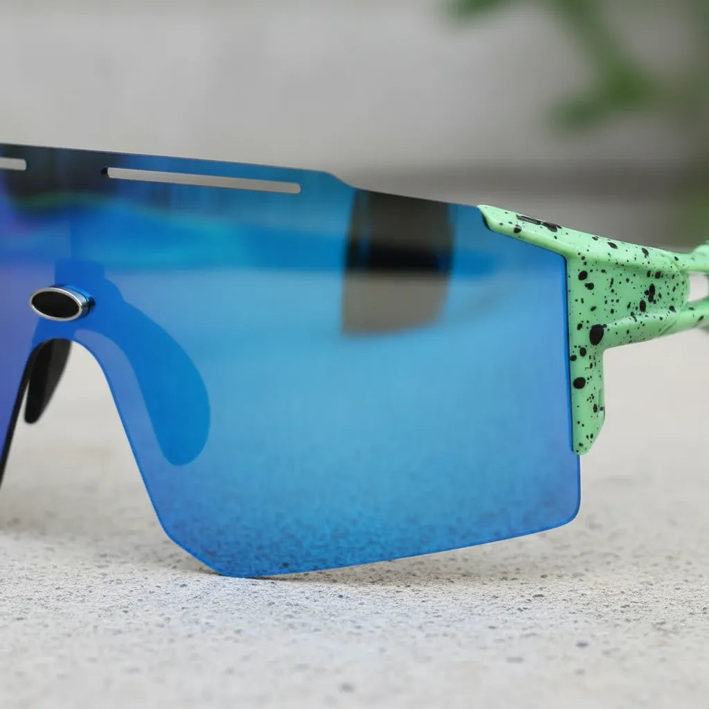 OCULOS CICLISMO XQ550 LENTE POLICARBONATO COLORS UV400 VERDE AGUA