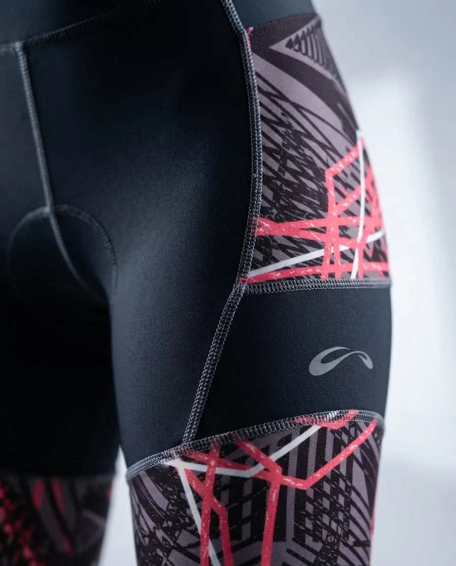 Legging Ciclista Matrix Feminino Tamanho P Preto E Rosa