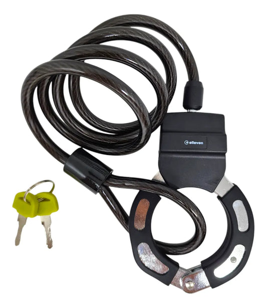 Cadeado Espiral Algema Com Chave 8mm X 1000mm Preto