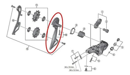 Haste De Câmbio Shimano Dura-ace Rd-r9100 - Externa Ss