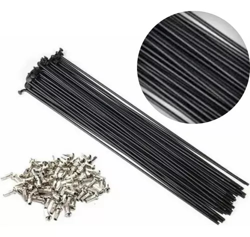 Raio Fino Shadar Inox Com Niple 2.0x275mm 72 Unid. Preto