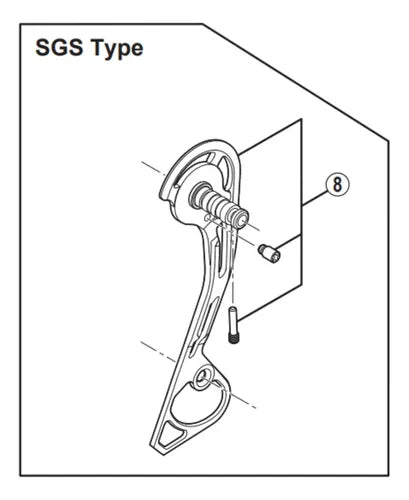 Haste De Câmbio Shimano Slx Rd-m670 Sgs Externa