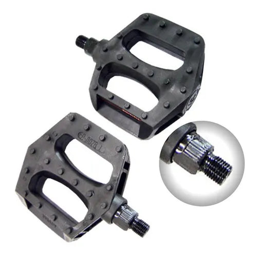 Par De Pedal Plataforma Feimin Fp-807b 1/2 Esferado - Preto