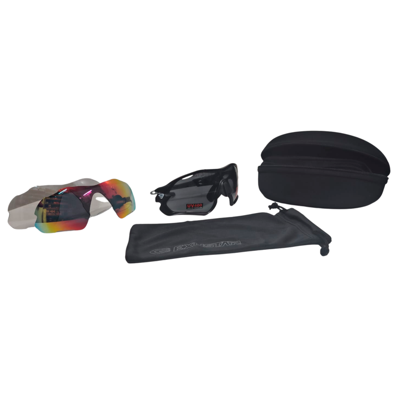Óculos de sol para ciclismo Exustar E-CSG24-MBK