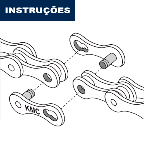 Emenda de Corrente KMC CL552 Para 12 Velocidades