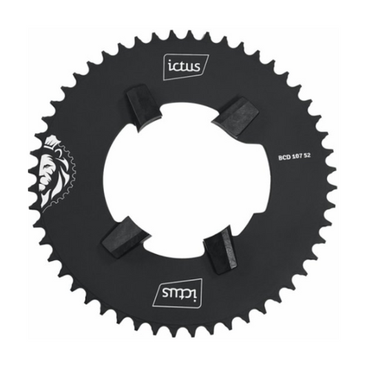 Coroa ICTUS SINGLE Aero BCD 107 para Force – 52 Dentes (4 Furos Assimétrico)