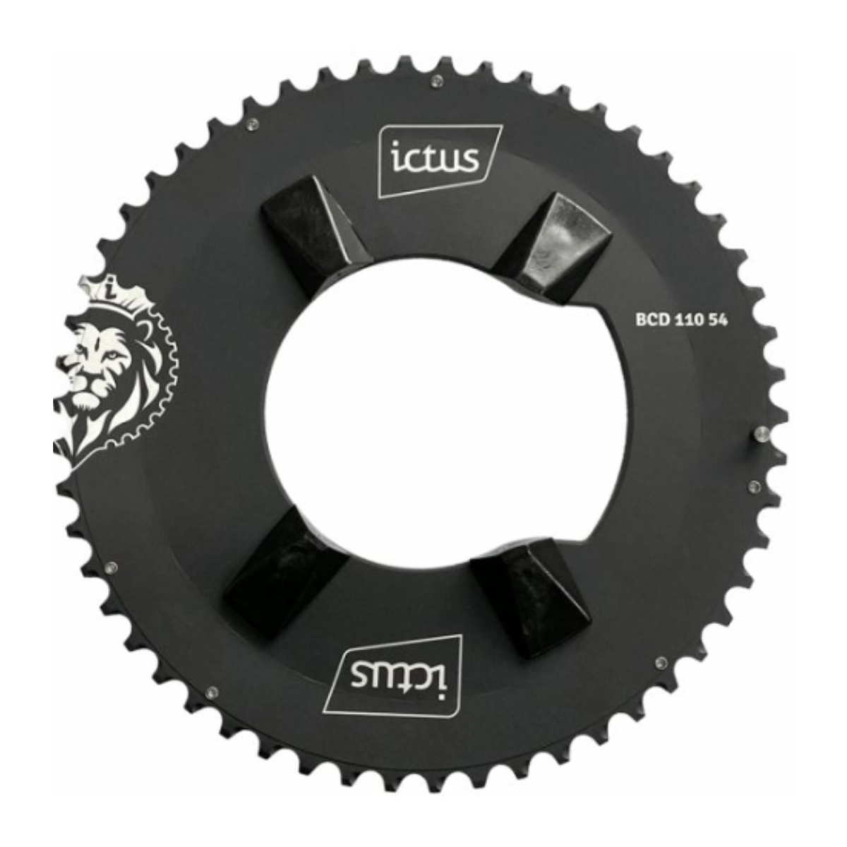 Coroa Ictus Indexada BCD 110 Assimétrica – 54 Dentes (Shimano Dura-Ace 9000)