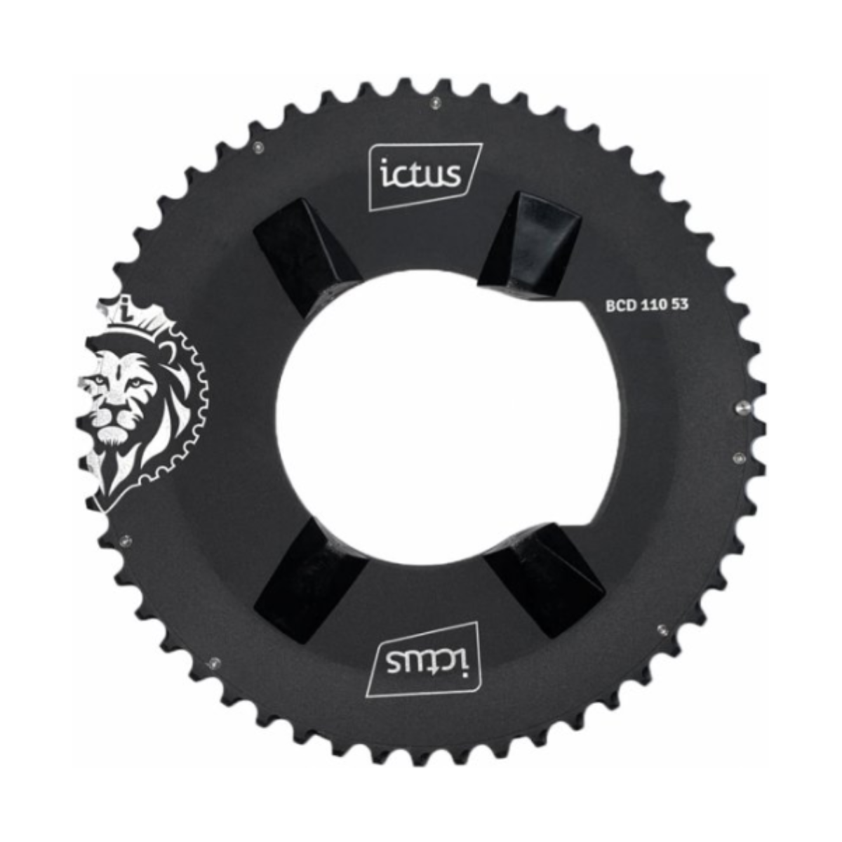 Coroa Ictus indexada BCD 110 assimétrica – 53 Dentes (Shimano 105 5800)