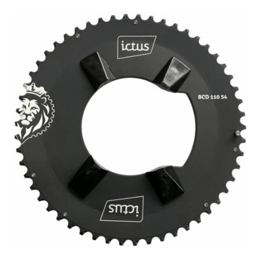 Coroa ICTUS Indexada BCD 110 Assimétrica – 54 Dentes (Ultegra R8000)