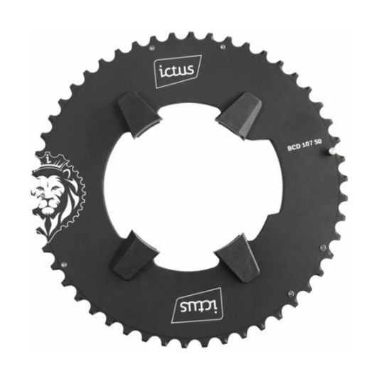 Coroa ICTUS Indexada Aero BCD 107 – 50 Dentes (Compatível com SRAM Rival)