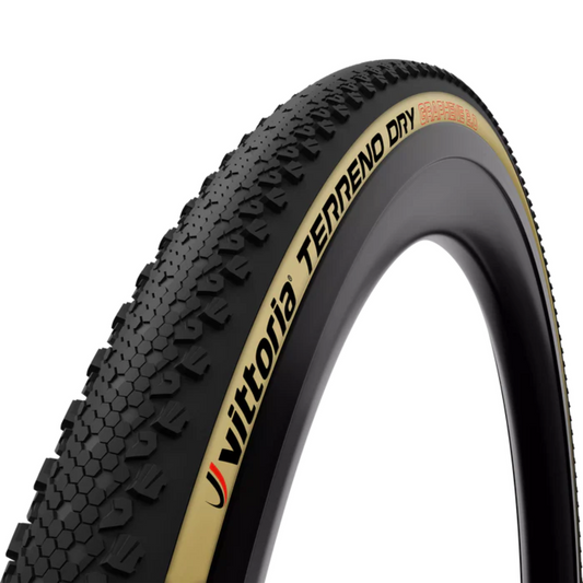 Pneu Vittoria Terreno Dry Gravel Lite 700x40 TLR Preto e Bege