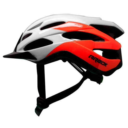 Capacete Ciclismo Arbok Raptor Vg1 Speed Mtb Branco Com Vermelho