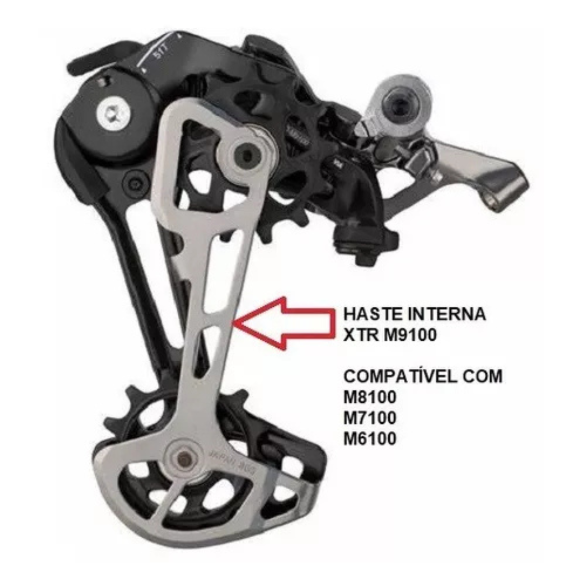 Haste Interna Câmbio Traseiro Shimano Xtr Rd-m980 Gs 10v