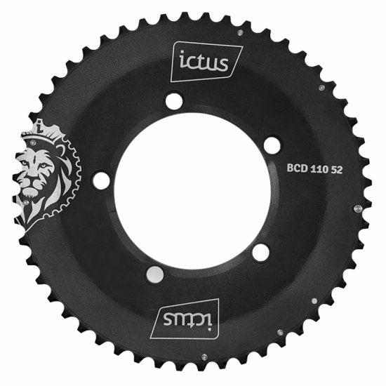 Coroa Ictus Indexada Aero BCD 110 mm 5 Furos para Road/Speed