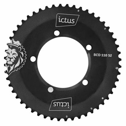 Coroa Ictus Indexada Aero BCD 110 mm 5 Furos para Road/Speed